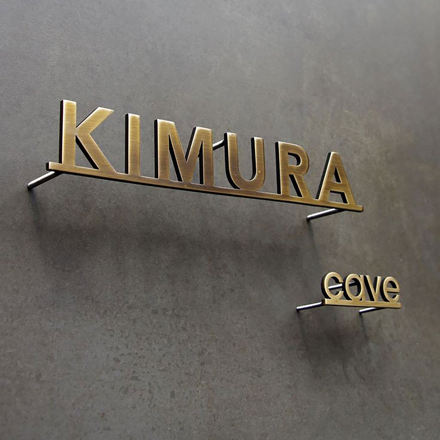 Custom wall letters decorative office logo business brushed gold stainless steel letters sign