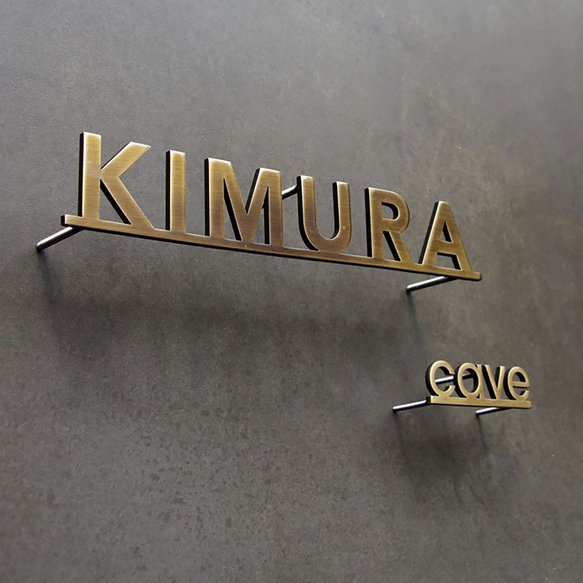 Custom wall letters decorative office logo business brushed gold stainless steel letters sign