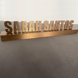 Custom Free Standing Laser Cut Solid Metal Letters 3D Brushed Aluminium Letters Sign