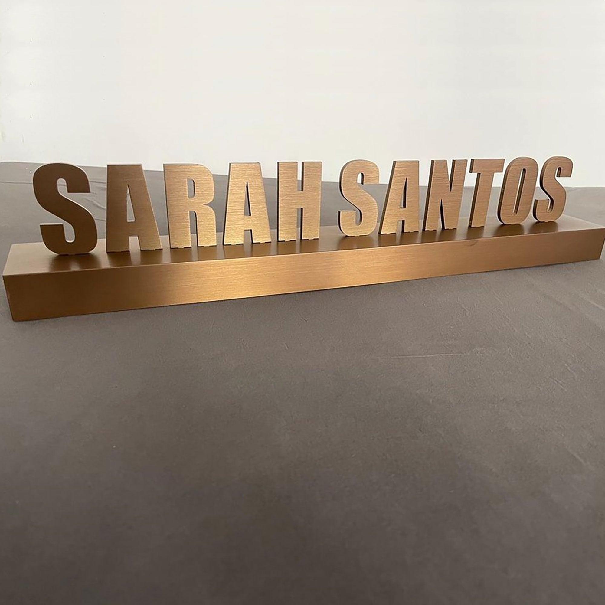 Custom Free Standing Laser Cut Solid Metal Letters 3D Brushed Aluminium Letters Sign