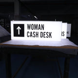 Custom Size Indoor Hanging LED Light Box Sign Full Lit Acrylic Signage for Shop Restaurants