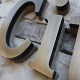 Bronze Fabricated Vintage Signs Alphabet Business Logos Metal Sign Outdoor Letters Signage