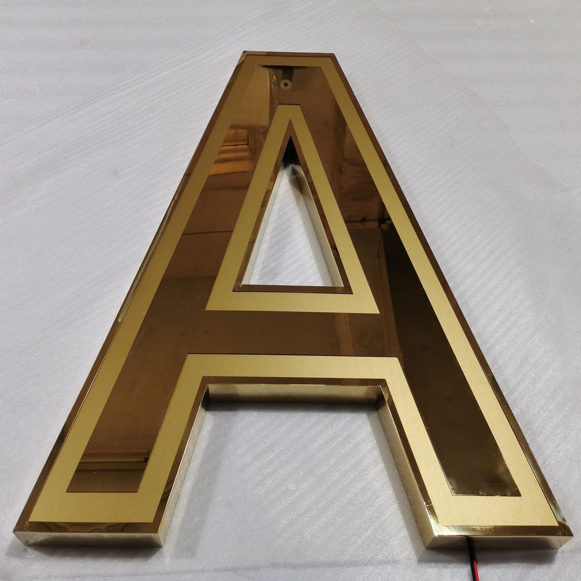 Custom Made Frontlit Led Channel Letter Sign Face Illuminated 3D Letter Company Name Logo