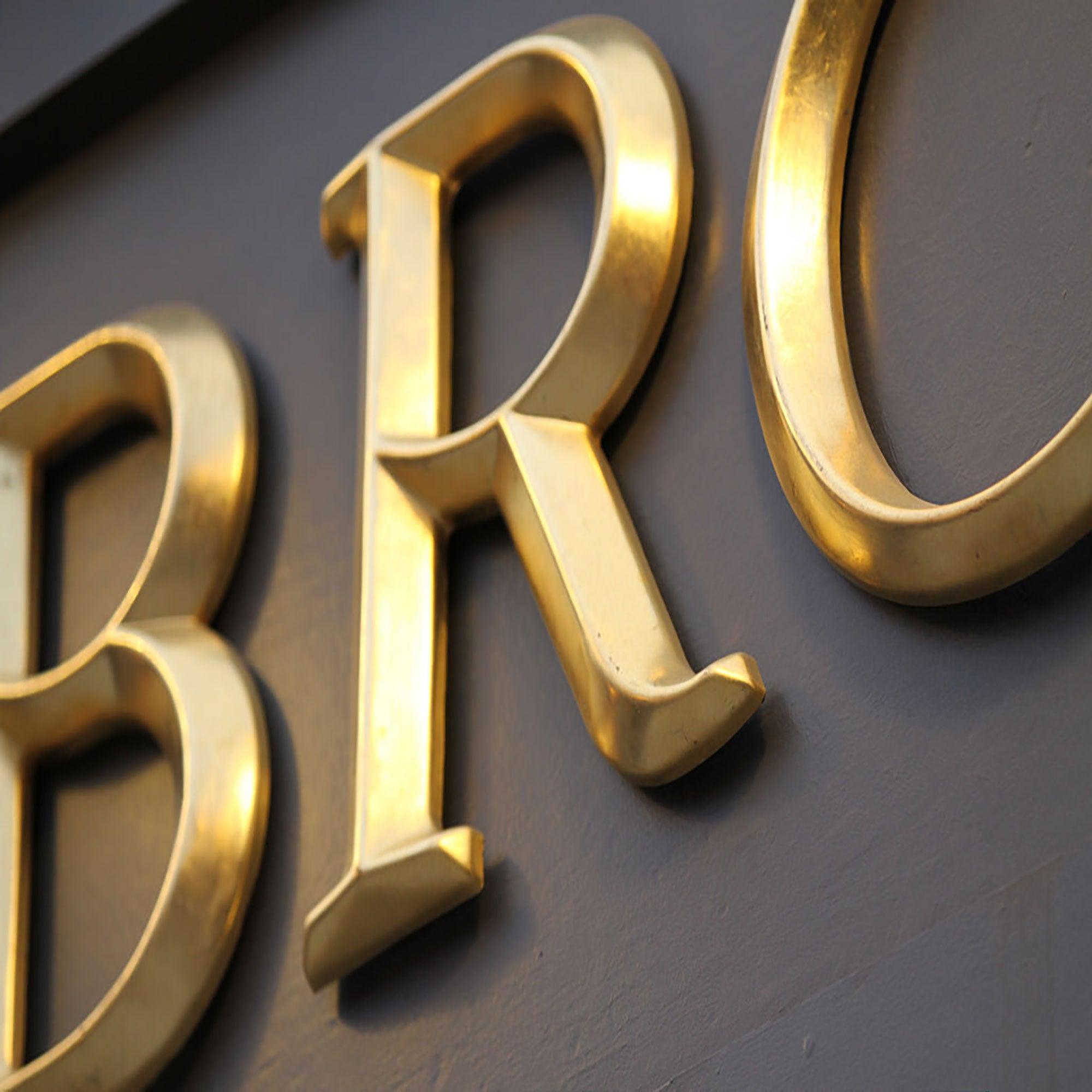 Gold Metal Letters Business Shop Signs 3d Stainless Steel Logo Custom ...