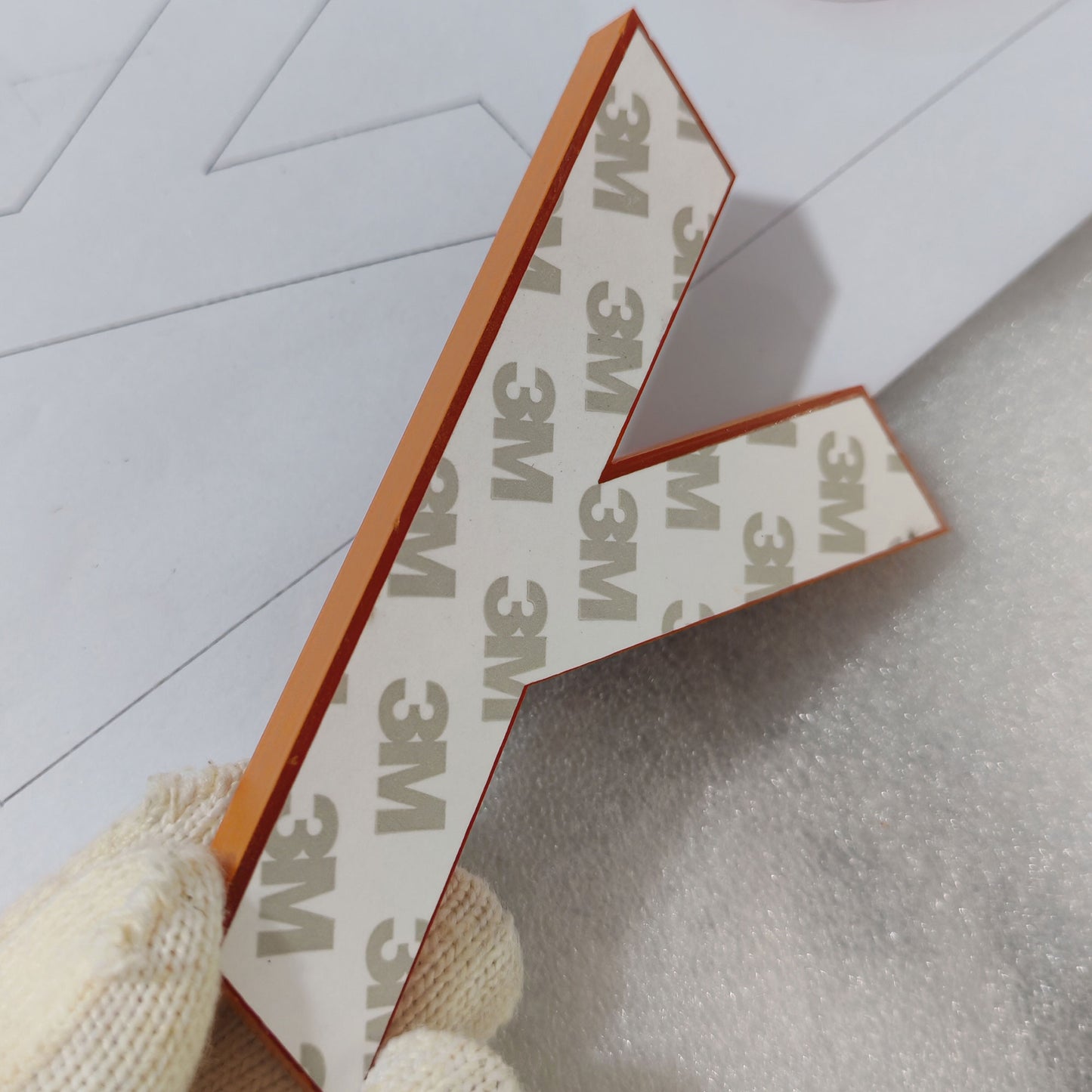 3M Adhesive 3D Wall Letters CNC Laser Cut Acrylic Letters Sign Color Painted Office Interior Decor Sign