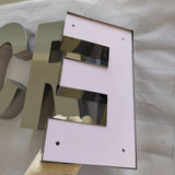 Personalized 3D Metal Letter Signs Custom Business Wall Decor Sign Mirror Face Stainless Steel Channel Letters Signages