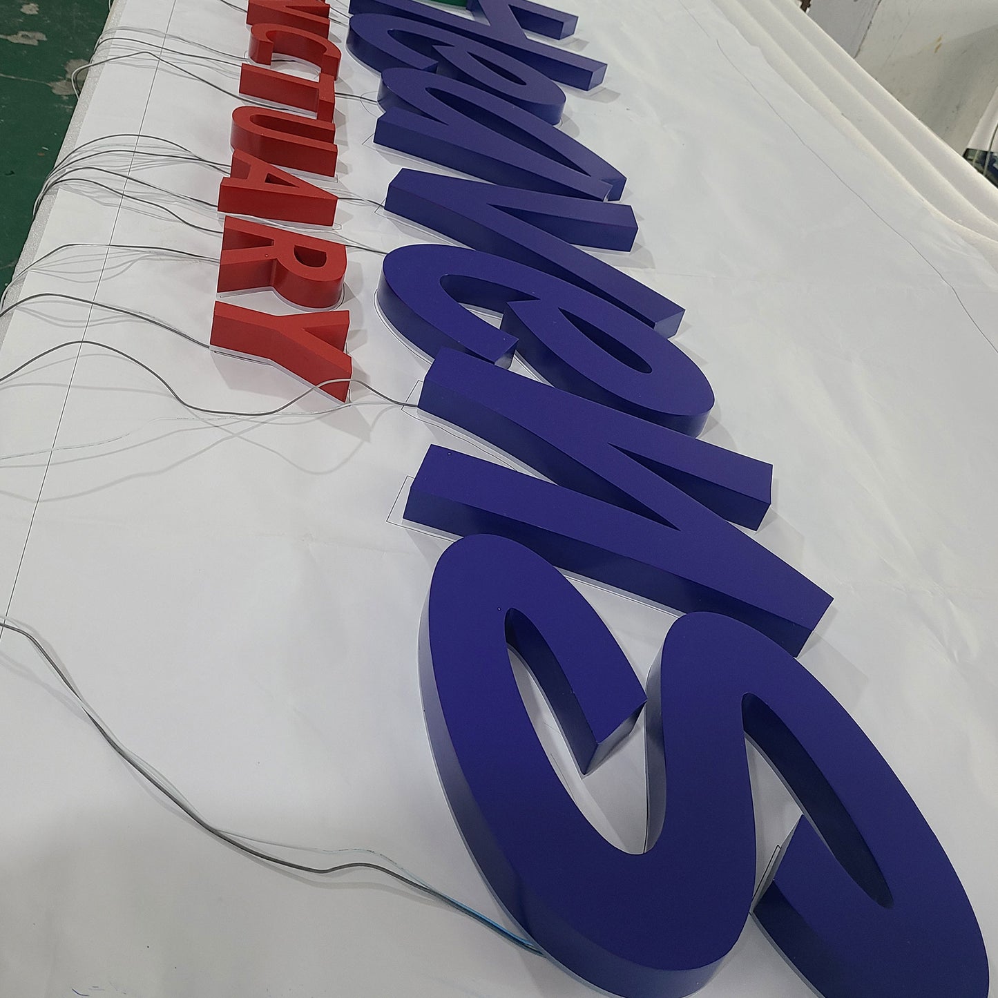 Business Brand Logo Front Acrylic Led 3D Letters Sign Outdoor Back Illuminated Shop Custom Signage