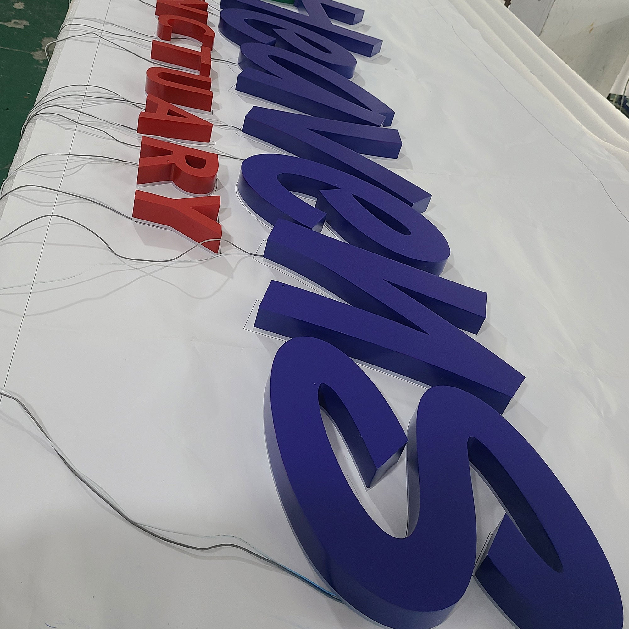 Business Brand Logo Front Acrylic Led 3D Letters Sign Outdoor Back Illuminated Shop Custom Signage