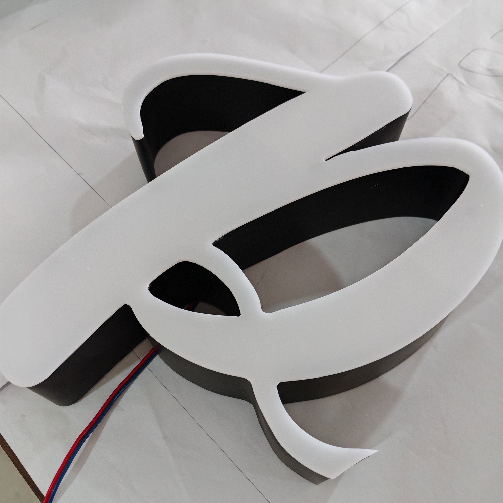 Rimless LED Channel Letter Outdoor Front Illuminated Signs Custom Waterproof Commercial Brand LOGO Face-lit Buildings Sign