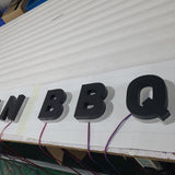 Custom 3D LED backlit stainless steel reverse channel letters exterior company decoration halo lighting logo sign