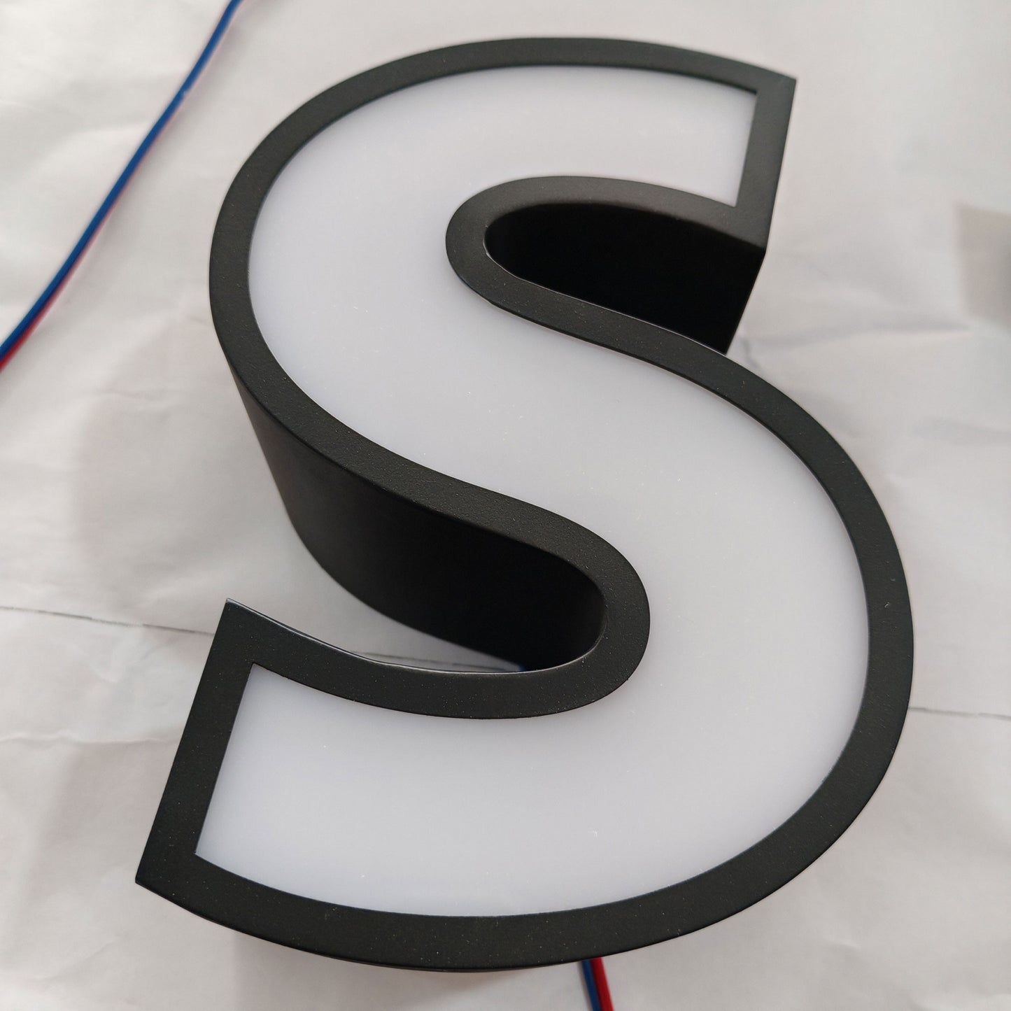 Custom Frontlit Letters Sign Company Reception Lobby 3D Wall Sign Store Front LED Metal Channel Letter Sign