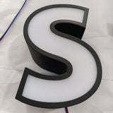Custom Frontlit Letters Sign Company Reception Lobby 3D Wall Sign Store Front LED Metal Channel Letter Sign