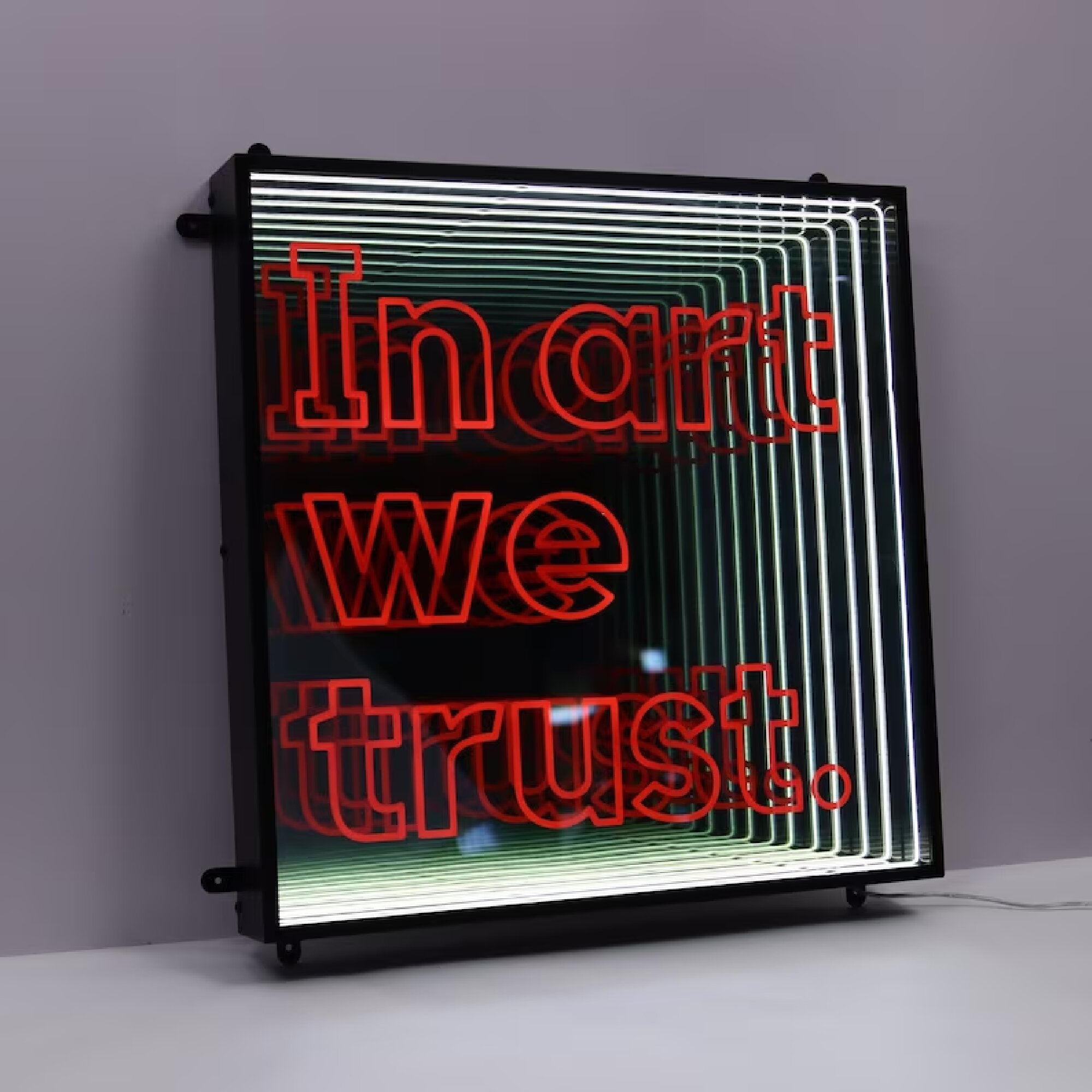 Magic infinite endless mirror led letters sign led infinity illusion mirror for home decoration