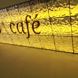 Boutique Stores Indoor Reception Lightbox Sign Stone Texture Acrylic Full Illuminated Light Box Signboard