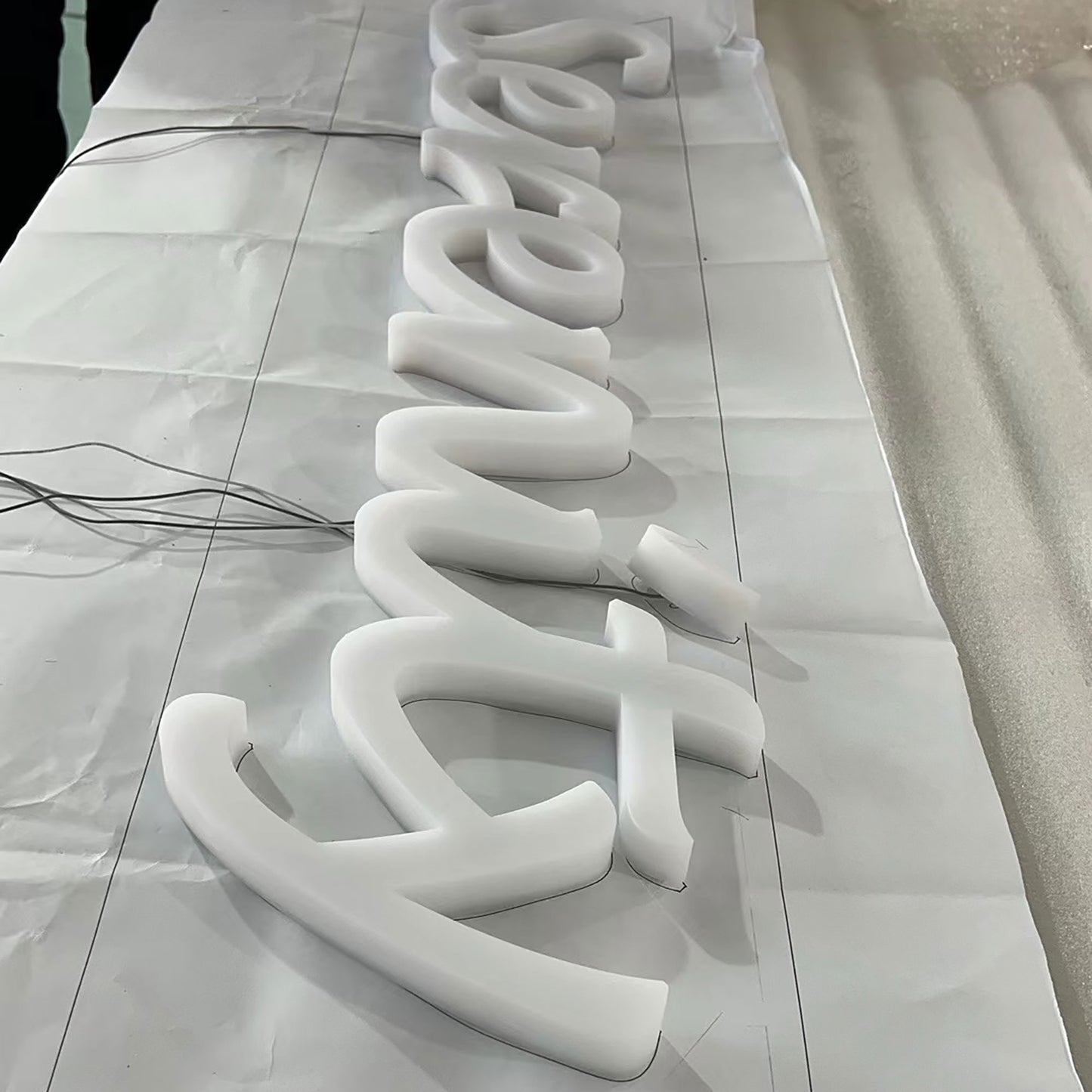 Company Name Sign Personalized Illuminated Acrylic Sign Indoor Led Full Lit 3D Letters Office Wall Sign