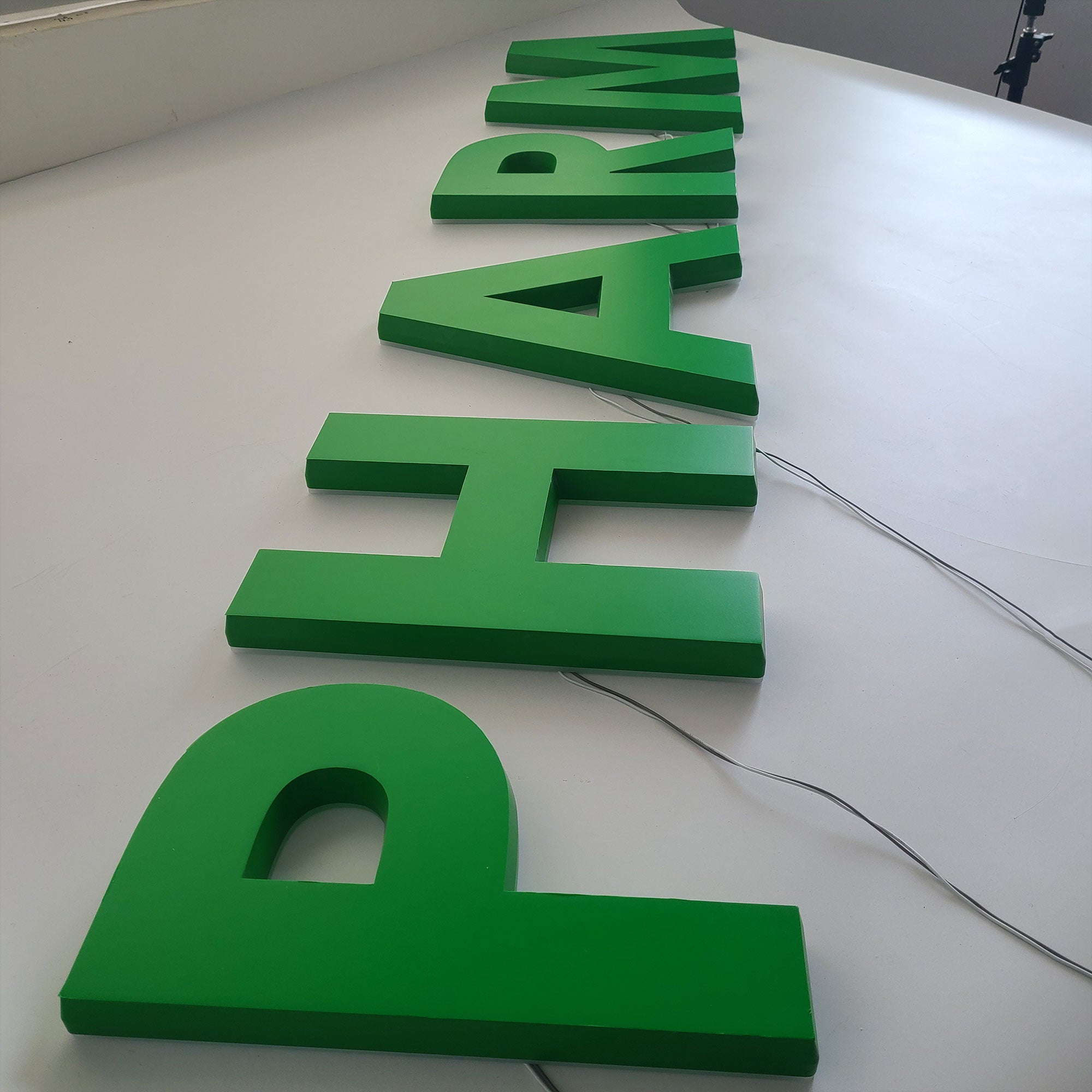 Double-Sided Light Up Acrylic Cut Letters with LED Backlighting for Storefront Business Signage