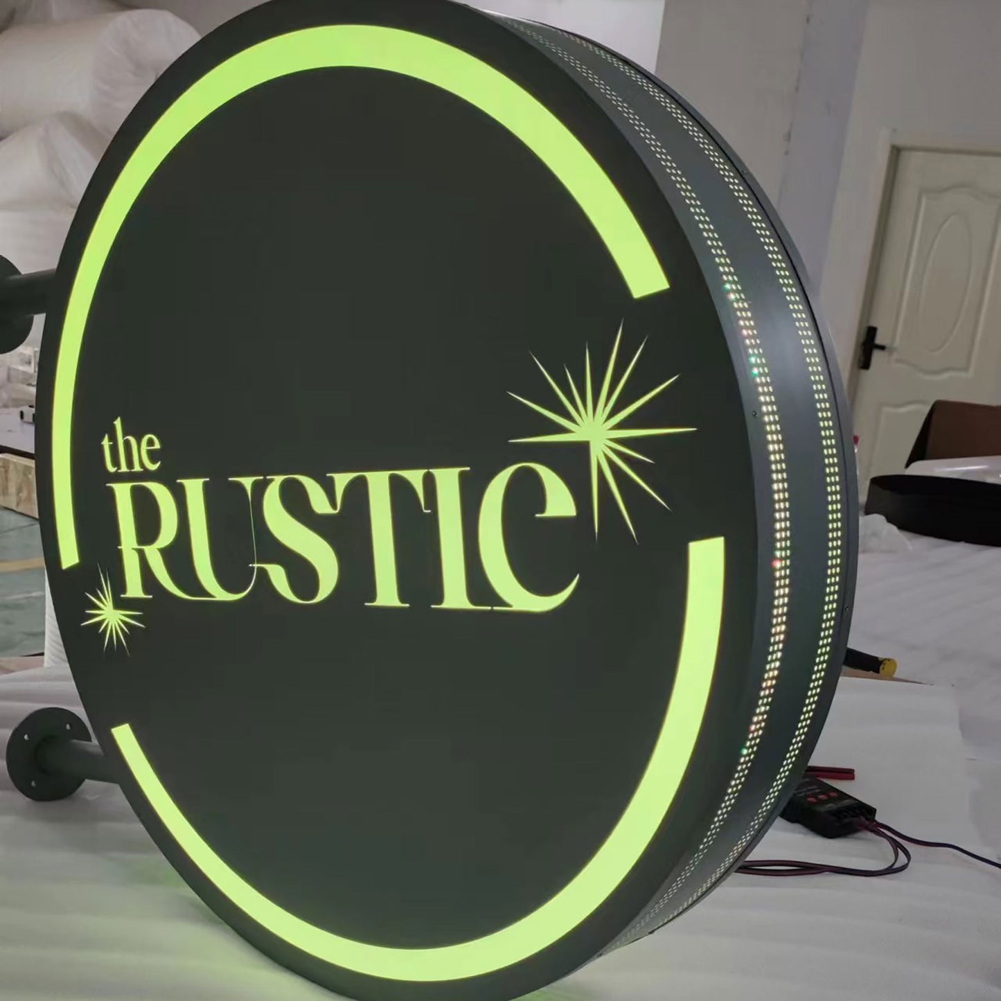 Double Sided Lightbox Sign Store Front RGB LED Light Box Custom Wall Blade Sign Outdoor Projecting Light Box