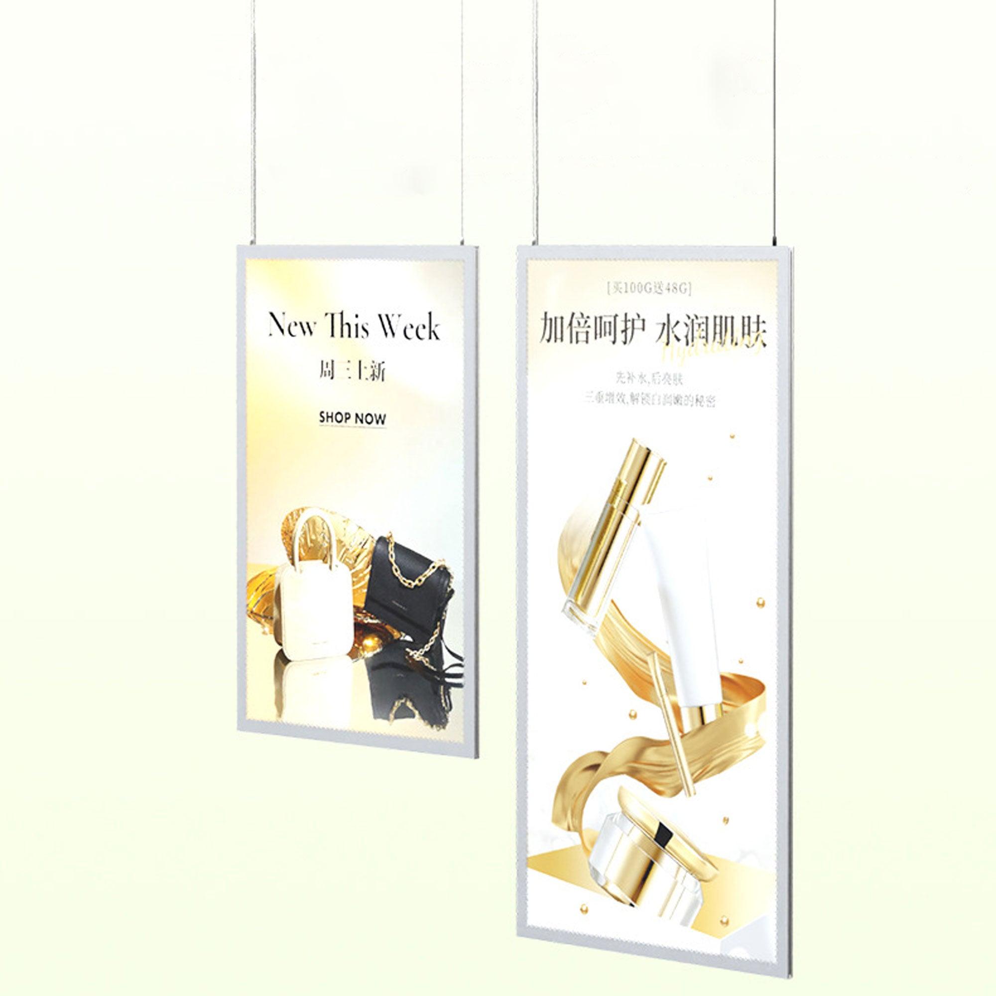 Bar restaurant coffee shop light box led menu poster display screen hanging ultra-thin light box