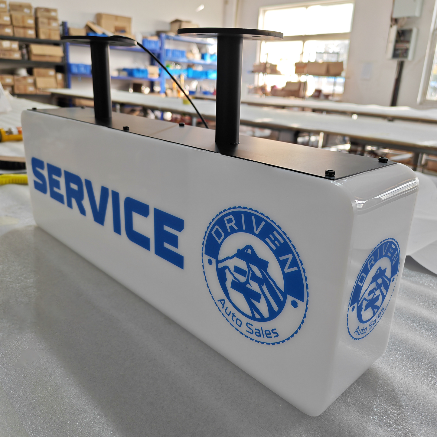 Custom Full-Illuminated Acrylic Light Box Store Door Front Hanging Shop LED Lightbox Signboard