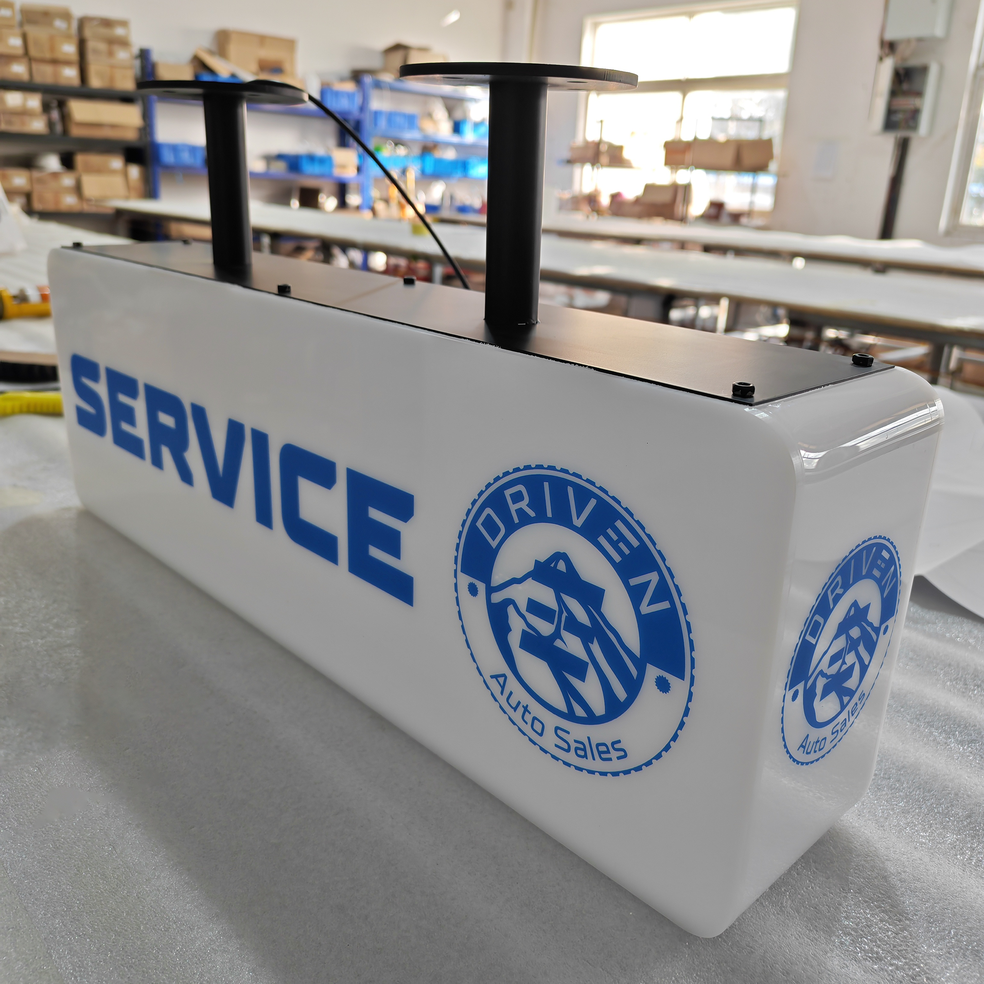 Custom Full-Illuminated Acrylic Light Box Store Door Front Hanging Shop LED Lightbox Signboard