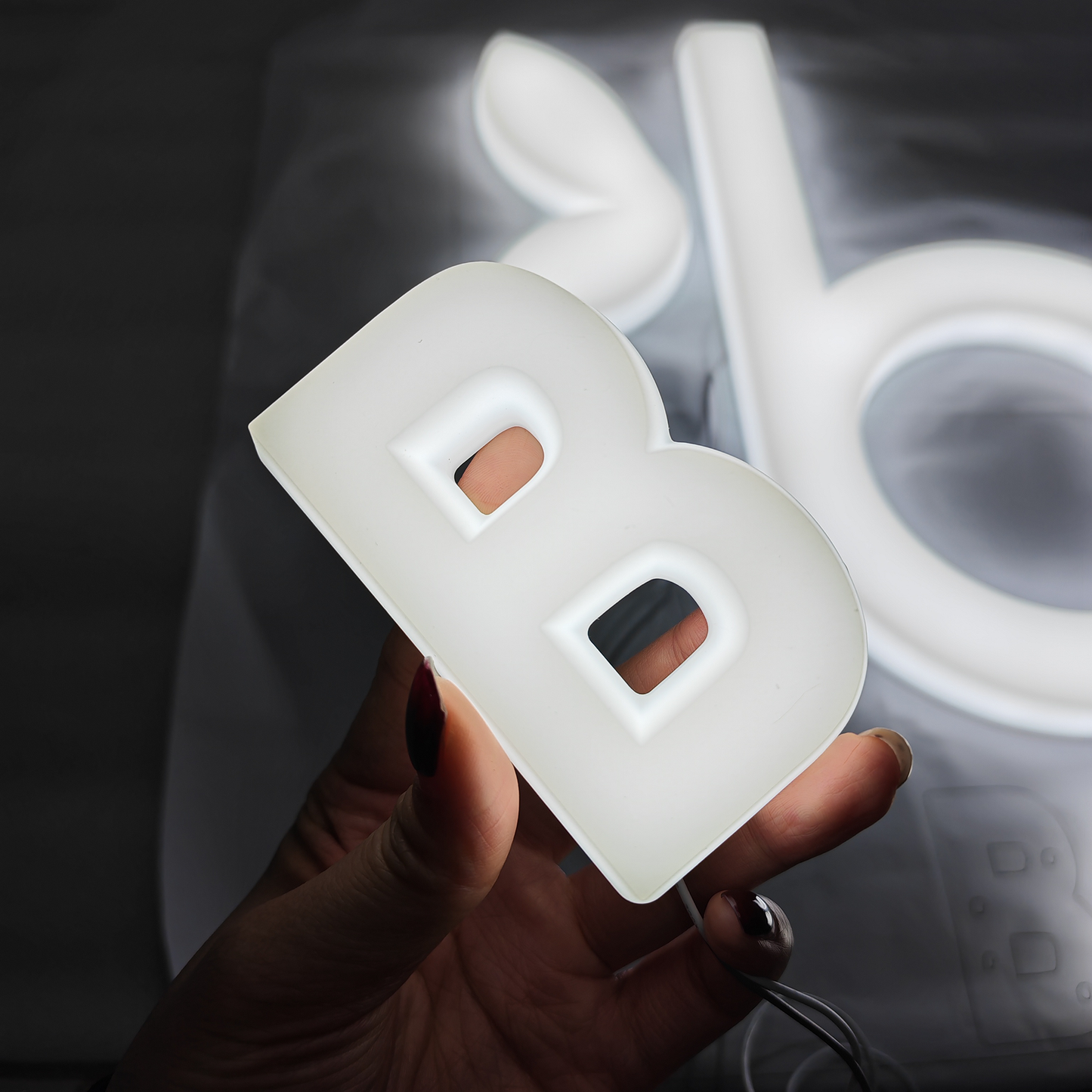 3D Acrylic Letter Sign Board Ful Lighting Indoor LED Signage Companies Reception Wall Signs