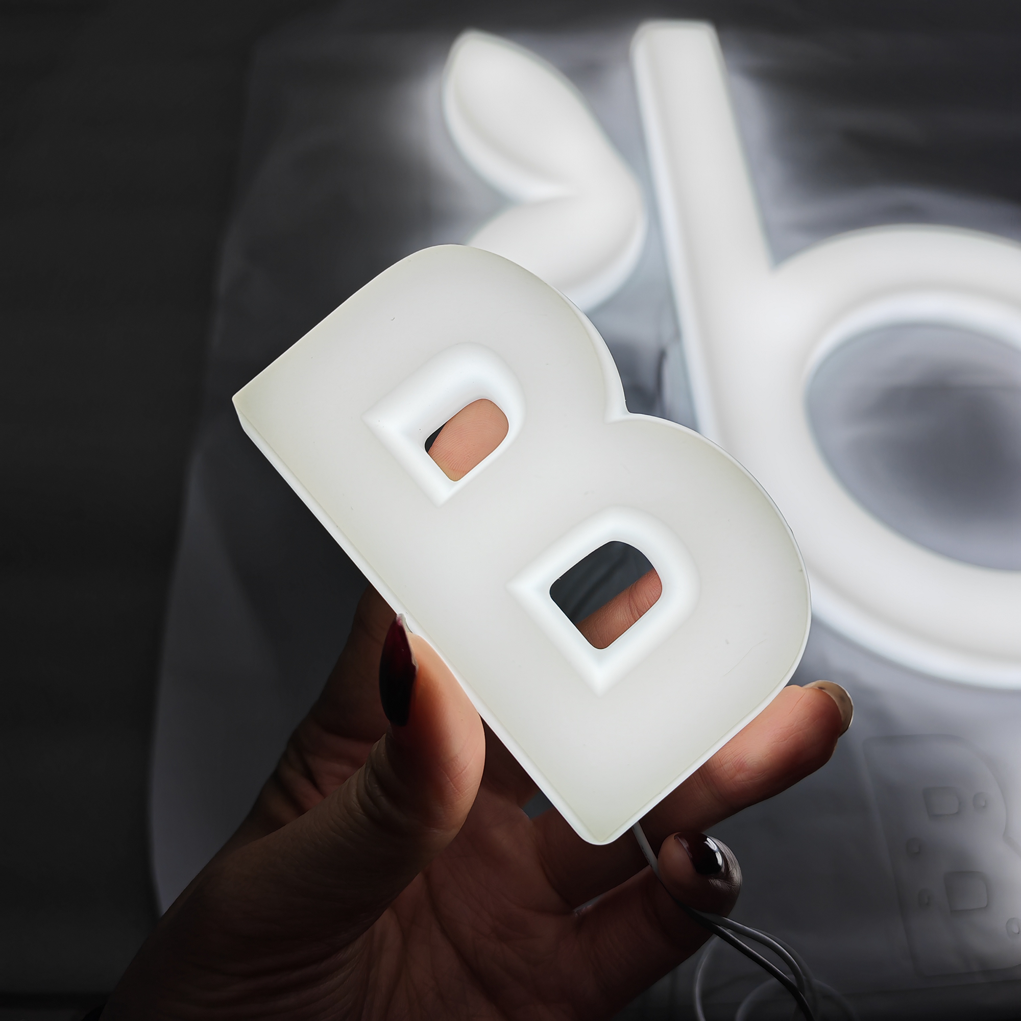 3D Acrylic Letter Sign Board Ful Lighting Indoor LED Signage Companies Reception Wall Signs
