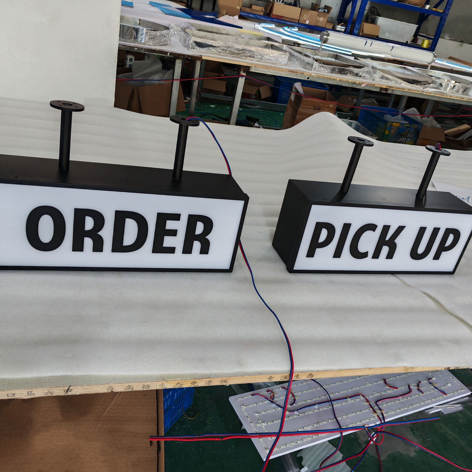 Brand Display Signboard LED Light Box Sign Interior Restaurants Cafe Shop Hanging Led Lightbox Signages