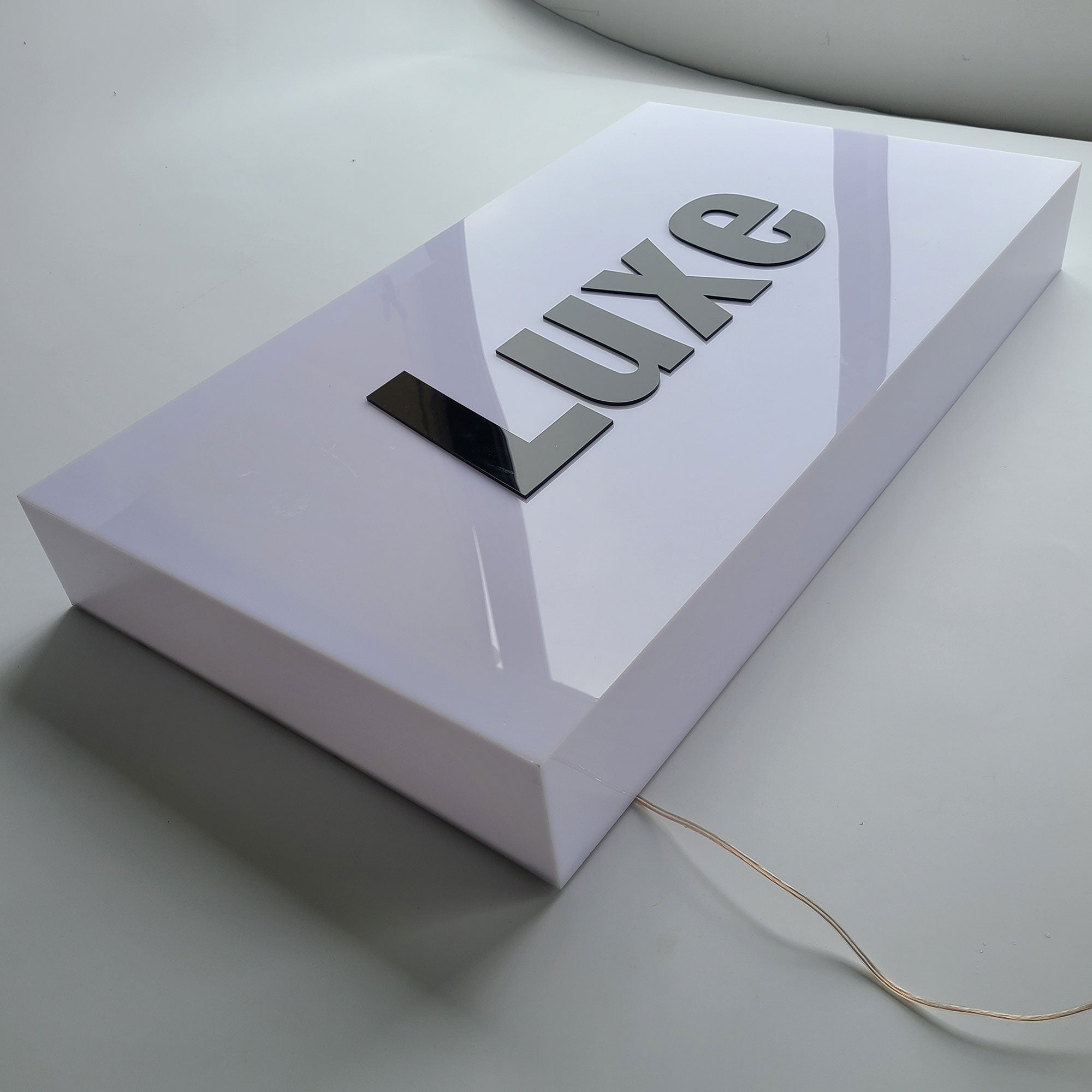Personalized led advertising light box illuminated wall acrylic sign 3D full lit acrylic lightbox for business