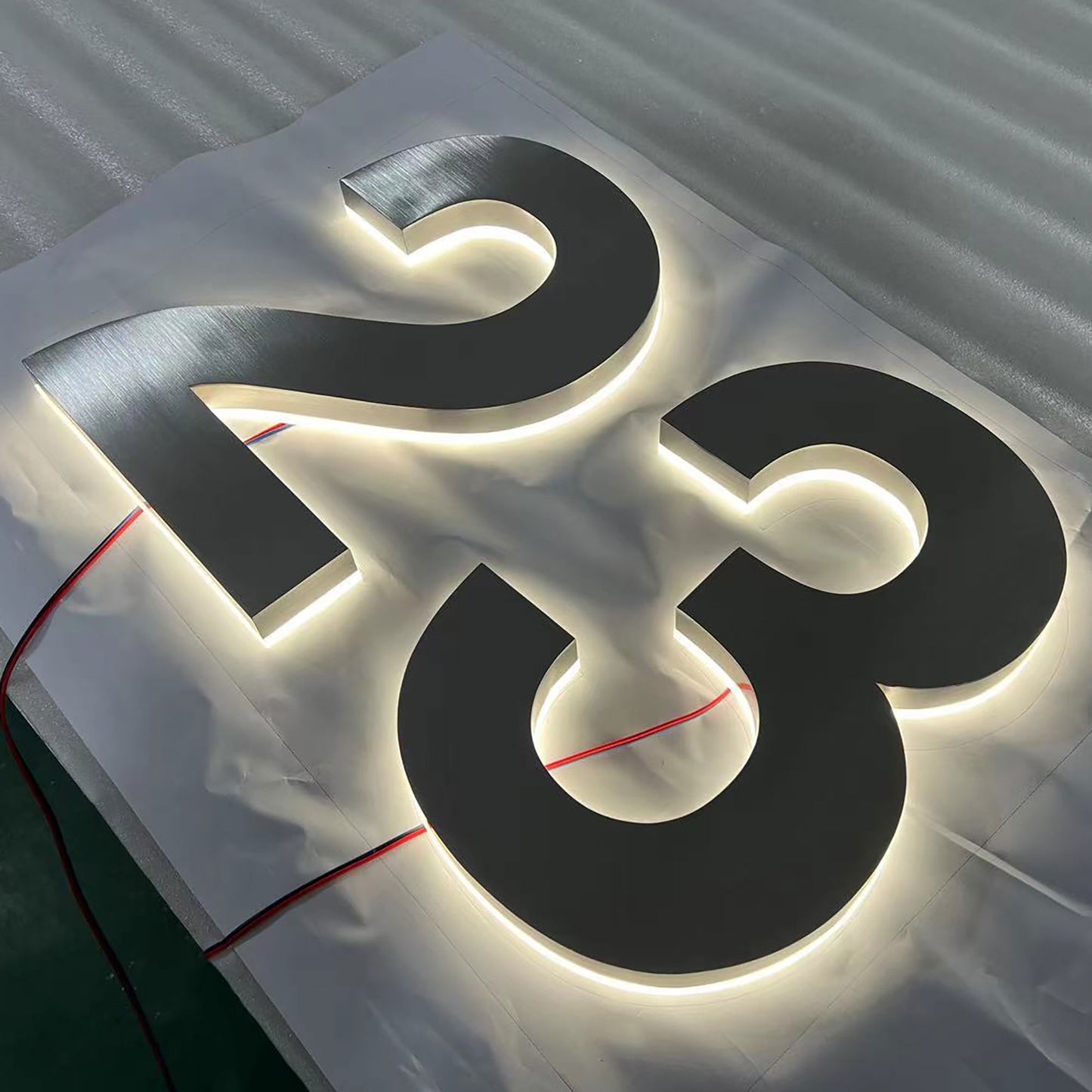 Led Metal Store Signs Business Hotel Room Numbers Backlit Channel Letters Custom Address Sign Lighted House Numbers