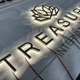 Company brand logo letters sign backlit business channel letters signs outdoor 3d led signboard