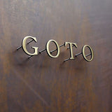 Custom wall letters decorative office logo business brushed gold stainless steel letters sign
