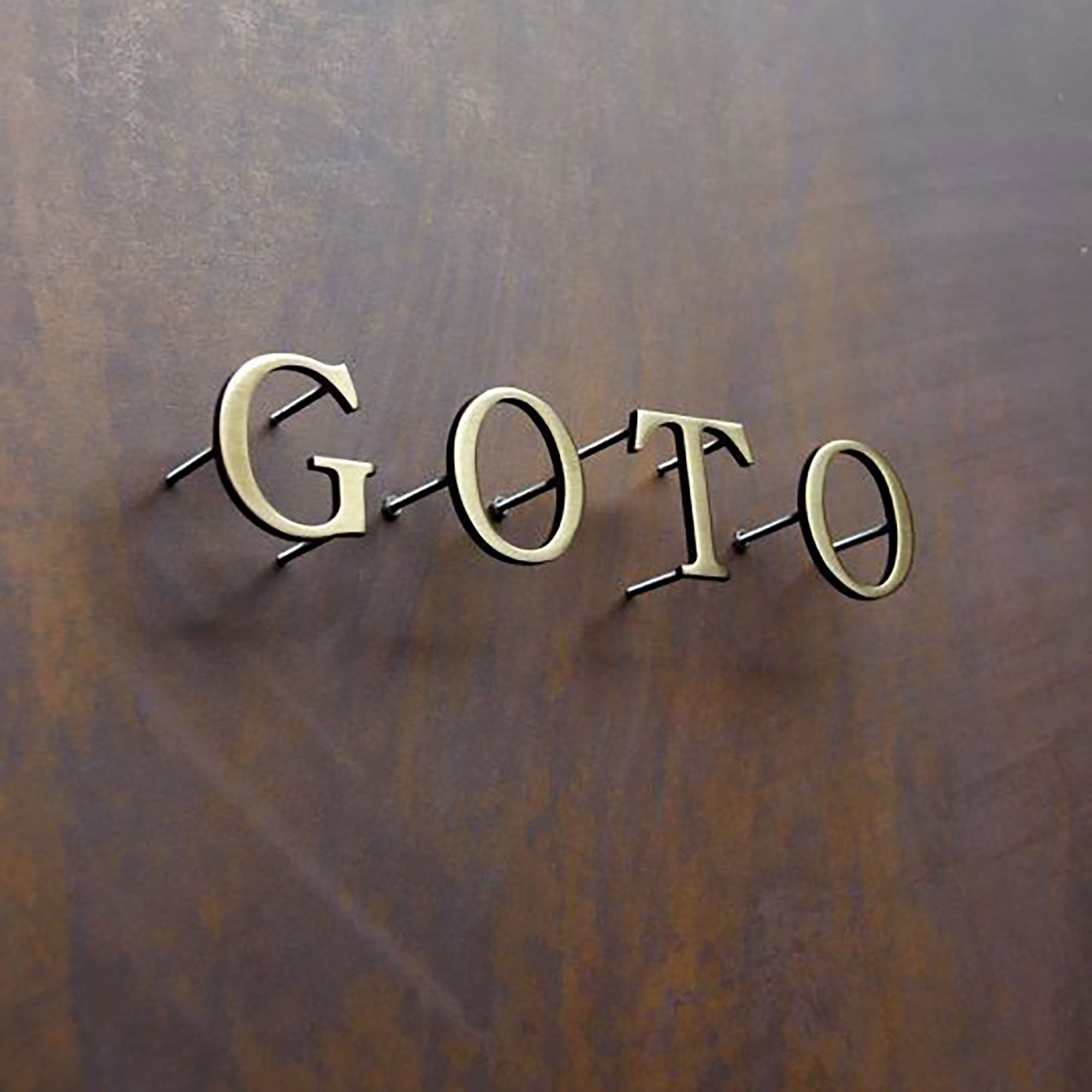 Custom wall letters decorative office logo business brushed gold stainless steel letters sign