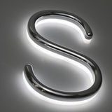 Business sign board logo office indoor outdoor backlit illuminated company wall signage silver coating led 3d letter sign