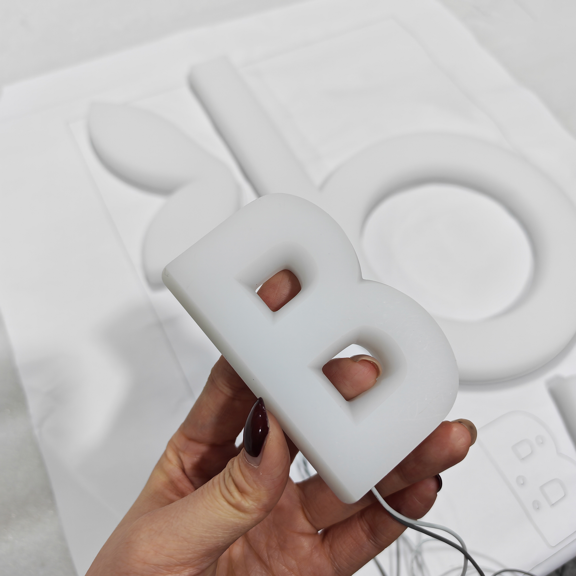 3D Acrylic Letter Sign Board Ful Lighting Indoor LED Signage Companies Reception Wall Signs