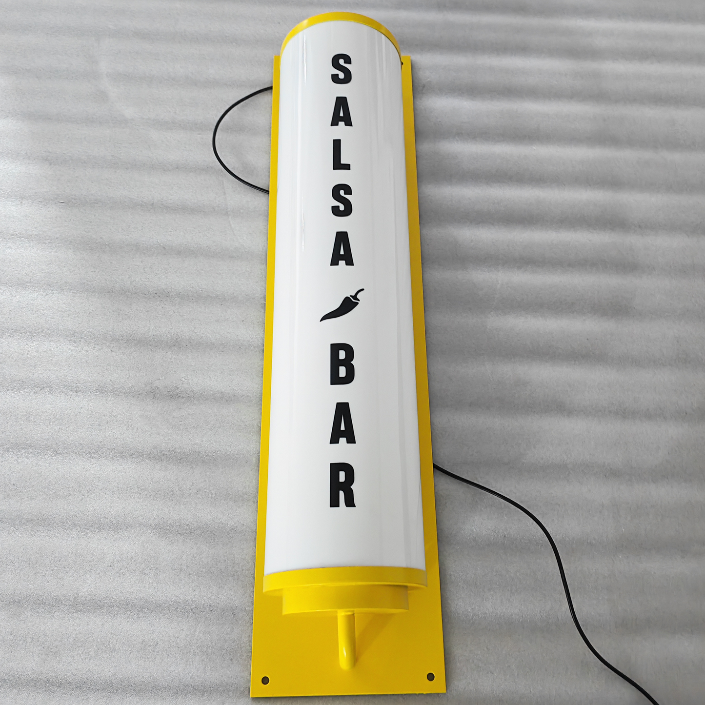 Custom Illuminated Signage Store Door Front Round Tube Light Box Wall Acrylic Full Lit Lightbox