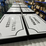 Shop front exterior waterproof face illuminated wall mounted led light box sign advertising acrylic light up sign
