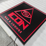 Custom Shop LED Signboard Display Stainless Steel Front-Lit Lightbox Sign for Storefront Branding