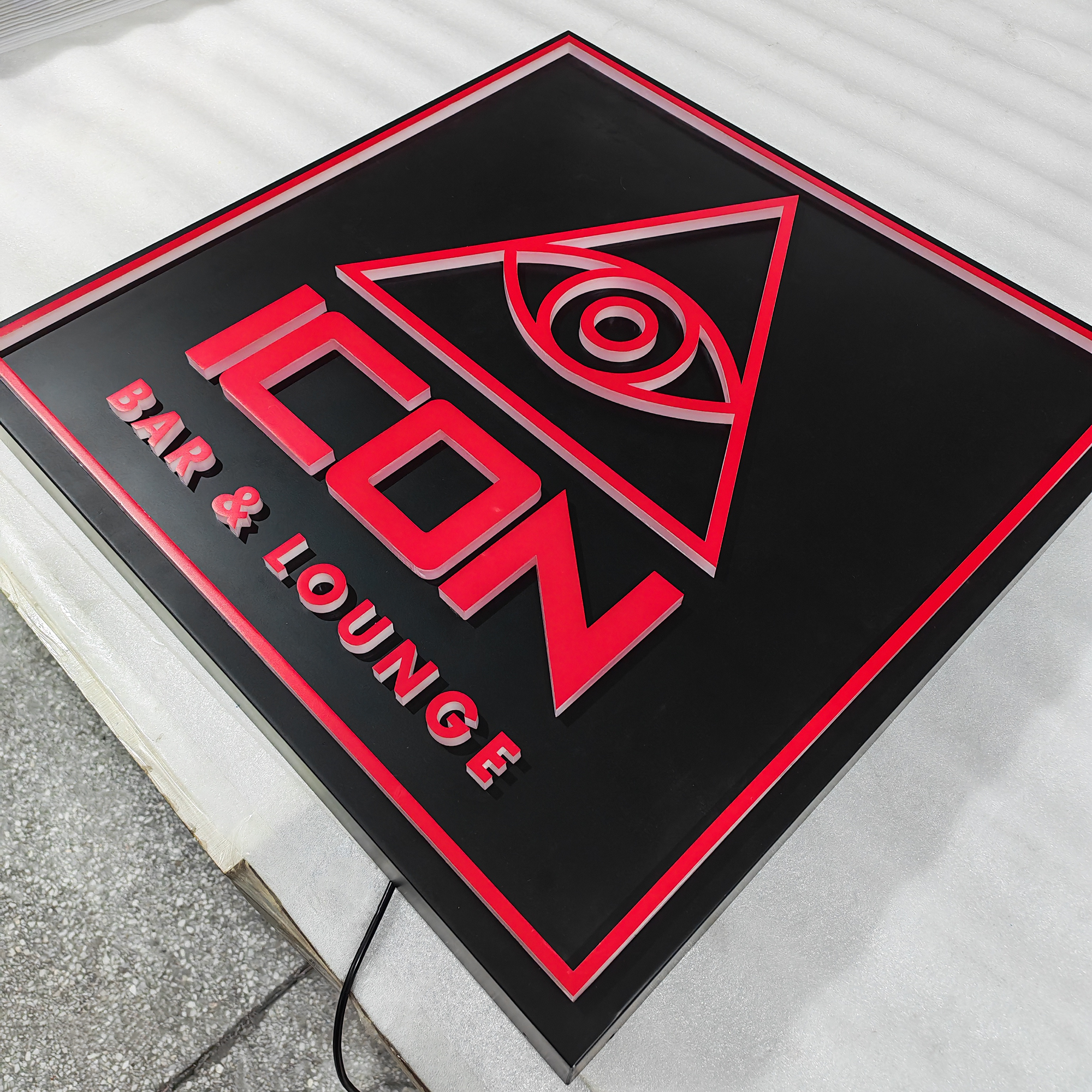 Custom Shop LED Signboard Display Stainless Steel Front-Lit Lightbox Sign for Storefront Branding