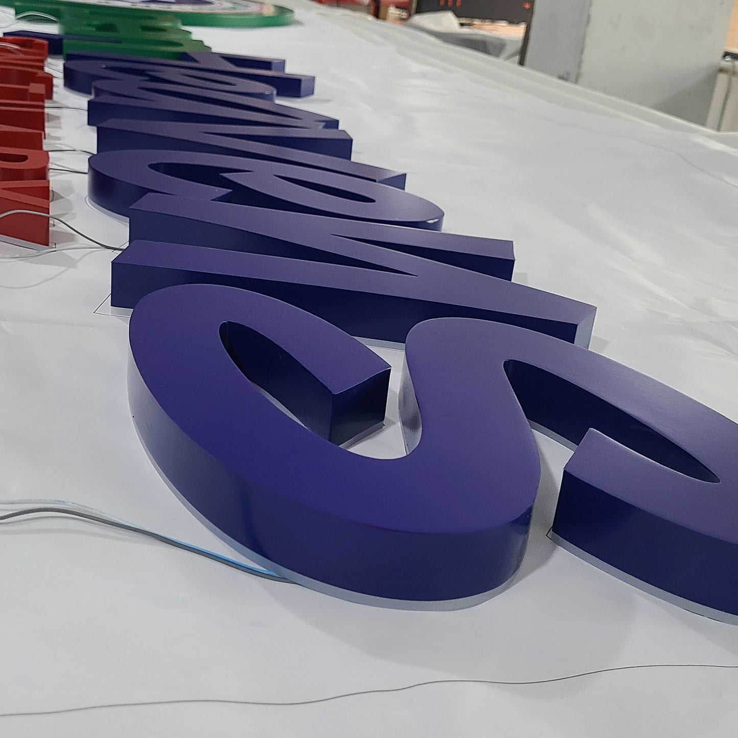 Business Brand Logo Front Acrylic Led 3D Letters Sign Outdoor Back Illuminated Shop Custom Signage