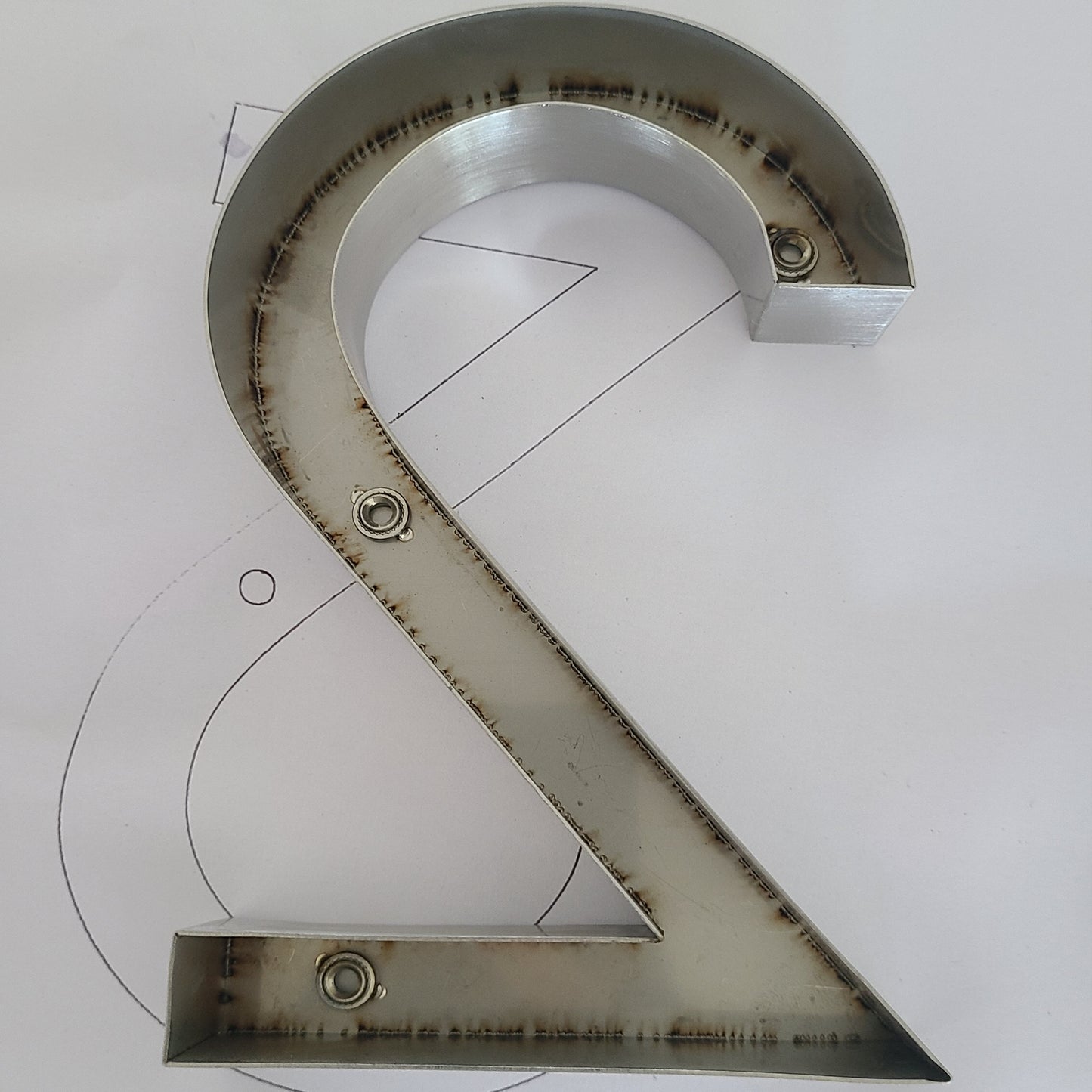 3D Stainless Steel Channel Letters Storefront Brand Logo Sign Metal Brushed Letters Sign
