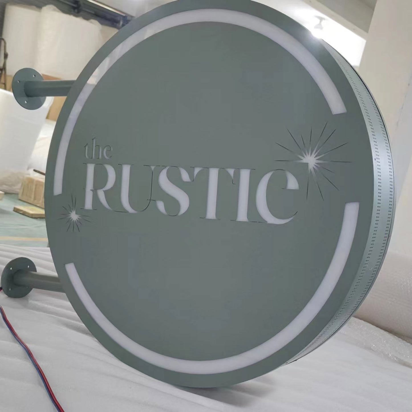 Double Sided Lightbox Sign Store Front RGB LED Light Box Custom Wall Blade Sign Outdoor Projecting Light Box