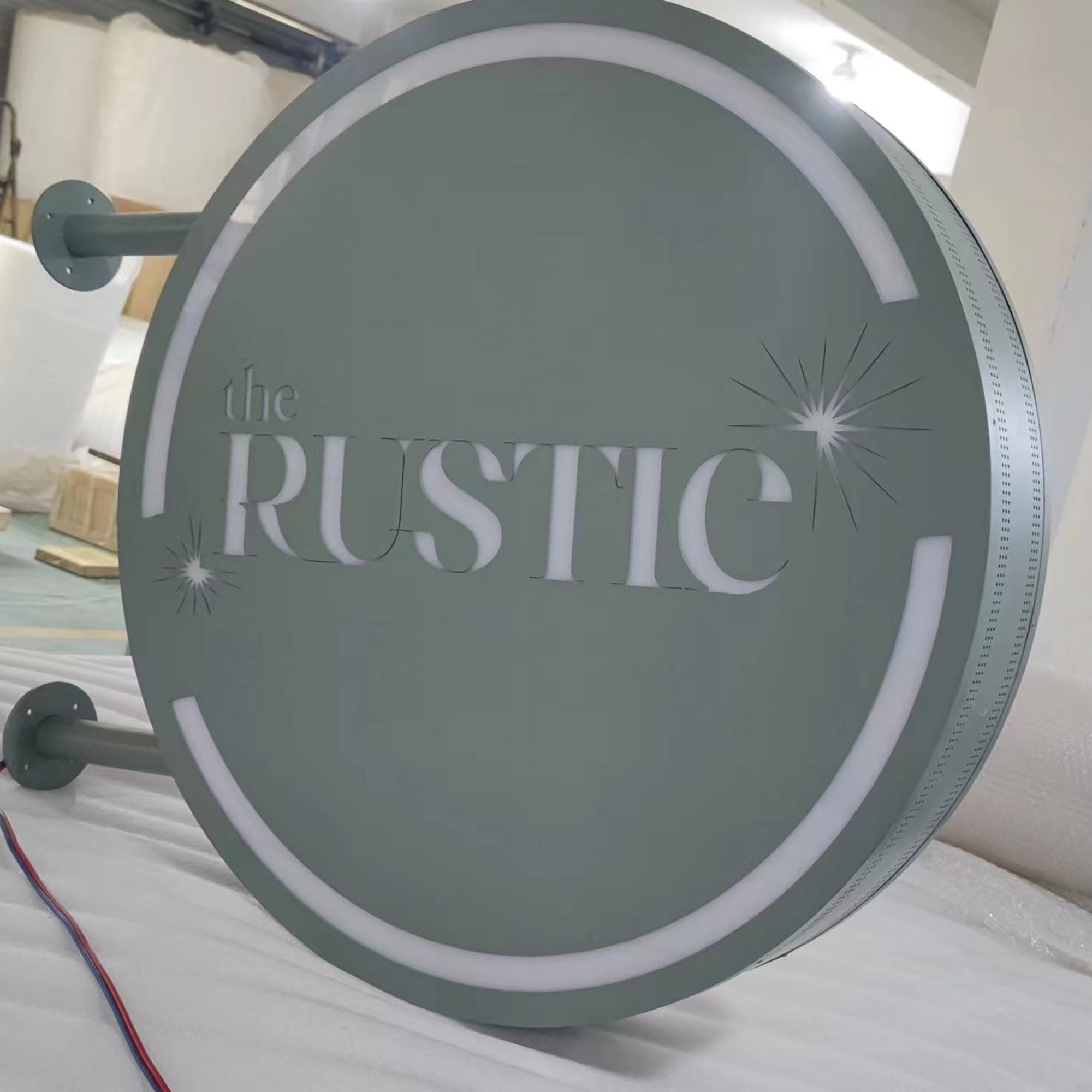 Double Sided Lightbox Sign Store Front RGB LED Light Box Custom Wall Blade Sign Outdoor Projecting Light Box