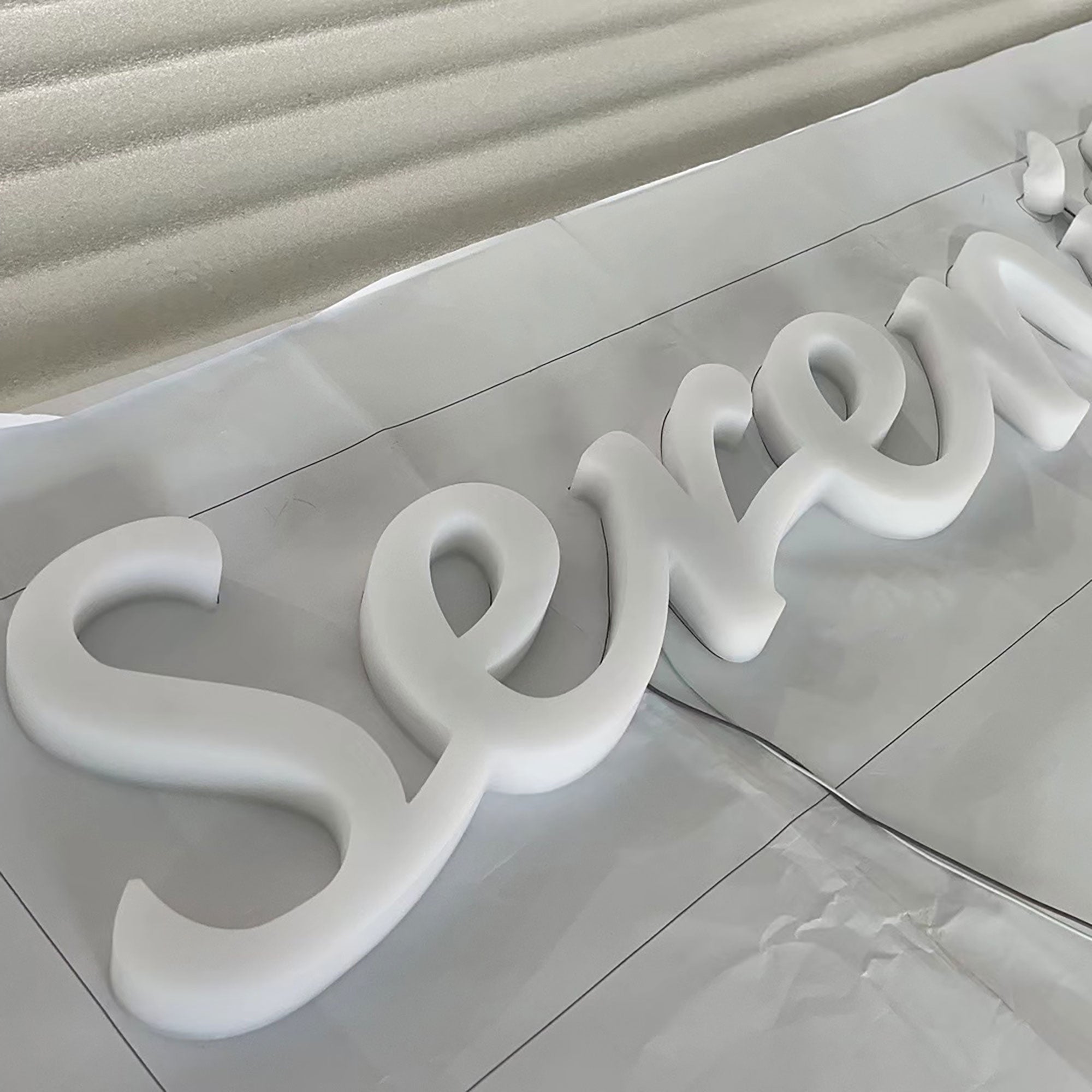 Company Name Sign Personalized Illuminated Acrylic Sign Indoor Led Full Lit 3D Letters Office Wall Sign
