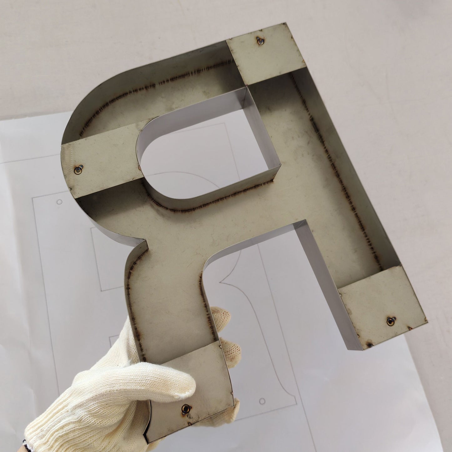 Personalized 3D Metal Letter Signs Exterior Business Wall Logo Sign Brushed Finish Stainless Steel Channel Letters