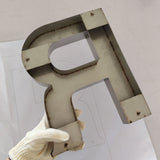 Personalized 3D Metal Letter Signs Exterior Business Wall Logo Sign Brushed Finish Stainless Steel Channel Letters