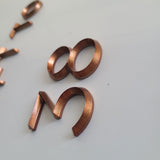 3D engraved stainless steel letters solid cut metal alphabet sign office indoor wall art letters with beveled finish