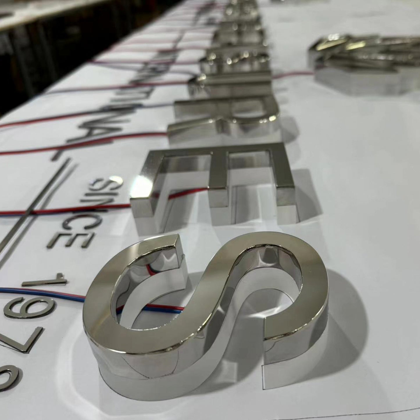 Company brand logo letters sign backlit business channel letters signs outdoor 3d led signboard