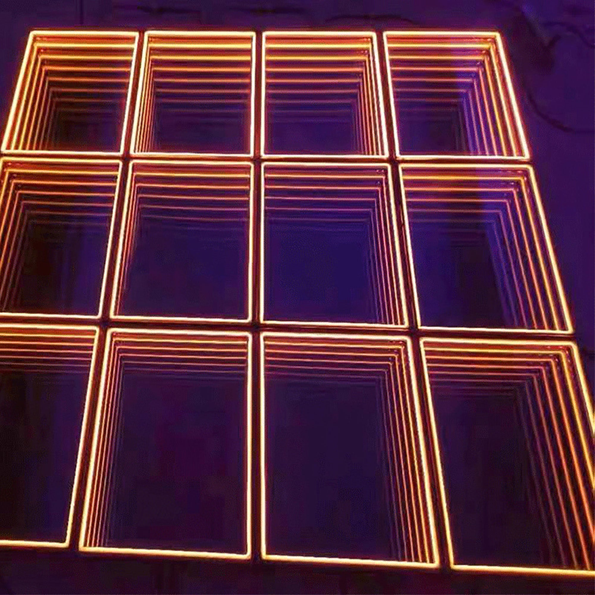 Personalized LED Infinity Mirror for Indoor Bathroom Hotel Bedroom Decor 3D Nightclub Metal Mirror Sign