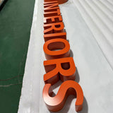 Shopfront Stud Mounted Custom Wall Signs Stainless Steel Channel Letters Powder Coated Non-illuminated 3D Letters