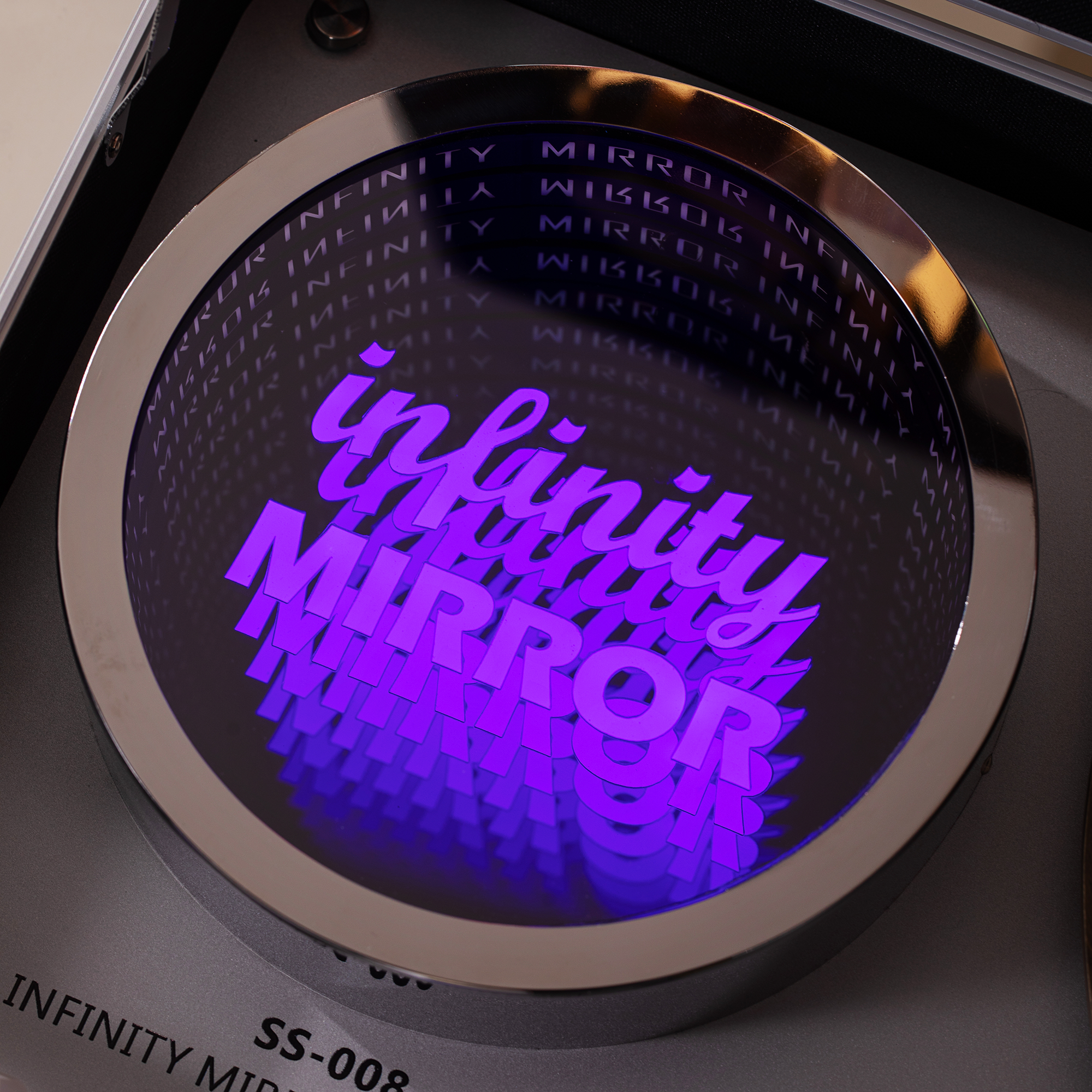 Portable led sample box 3d illuminated letters display business led sample kit box with metal channel letters